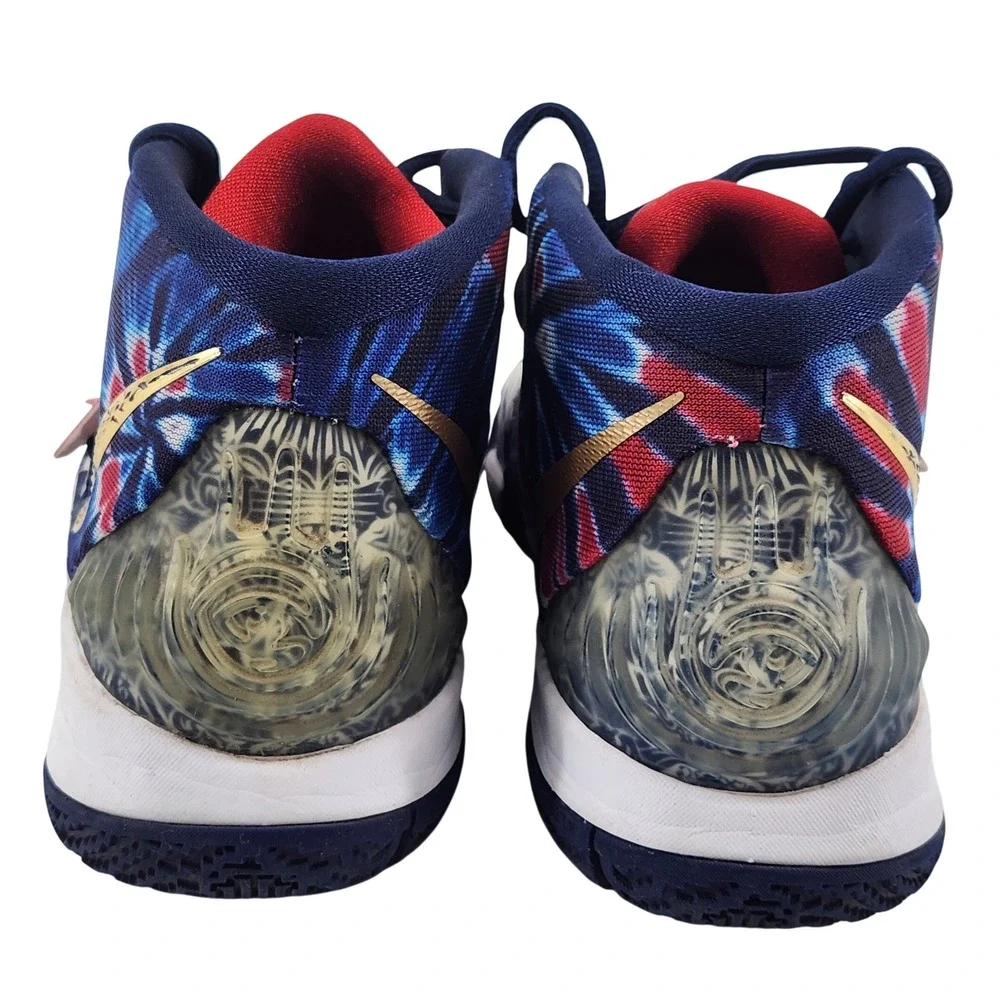 Nike‎ Kybrid S2 Tie Dye USA Red White Blue Gold Basketball Shoes 6.5Y CV0097-400